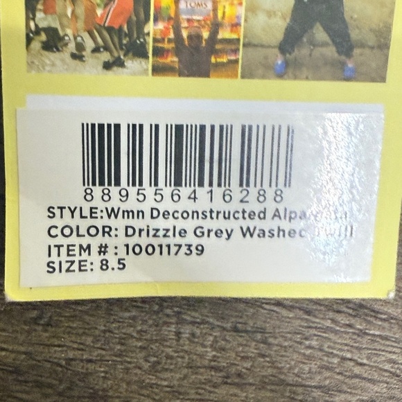 TOMS Women's NWT Deconstructed Alpargata Slip-On Casual Shoes, Gray, Size 8.5 - Picture 6 of 11